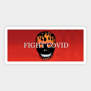 Fight Covid face mask design A Sticker